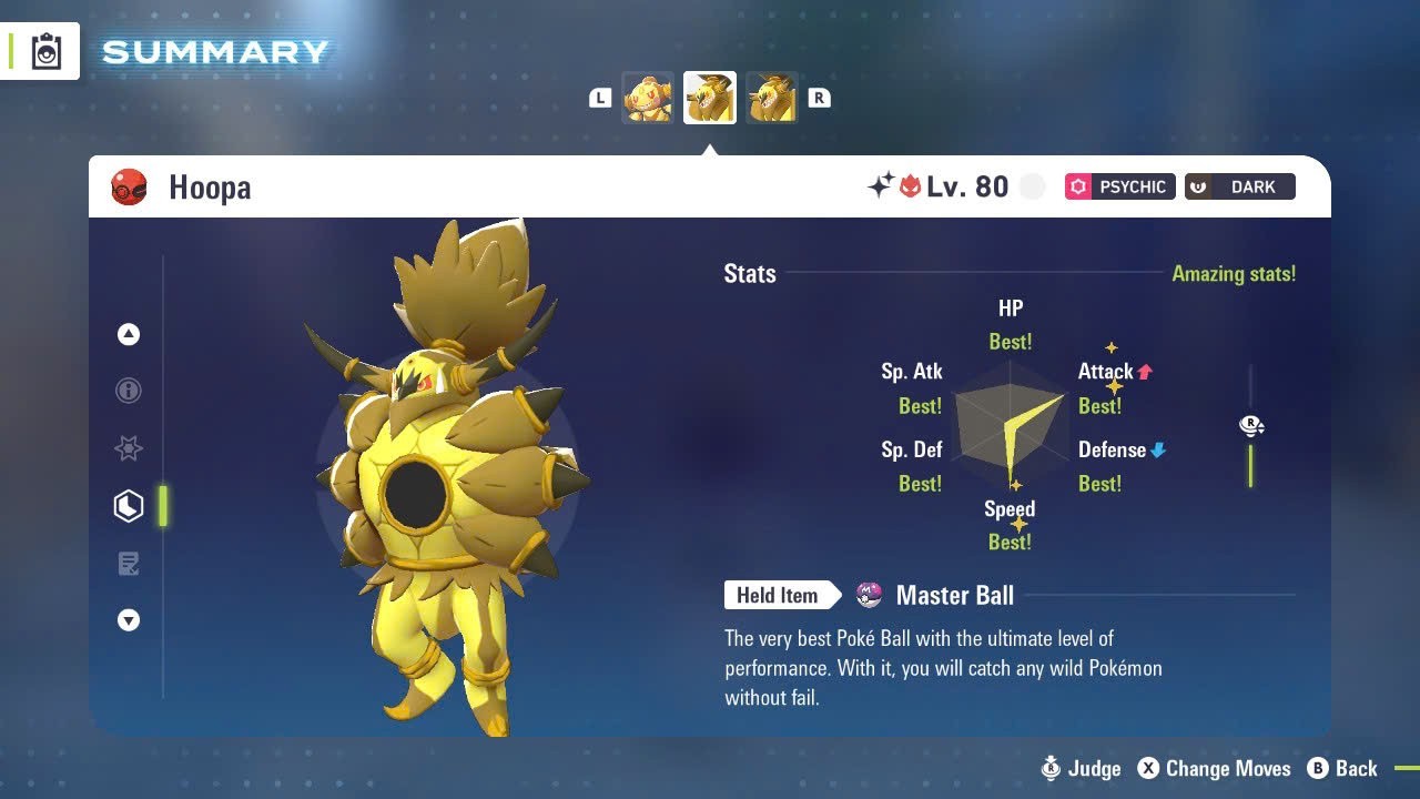 ✨COMBO 2 SHINY ALPHA HOOPA FORM✨MAX 6IV EV⭐POKEMON LEGENDS ZA