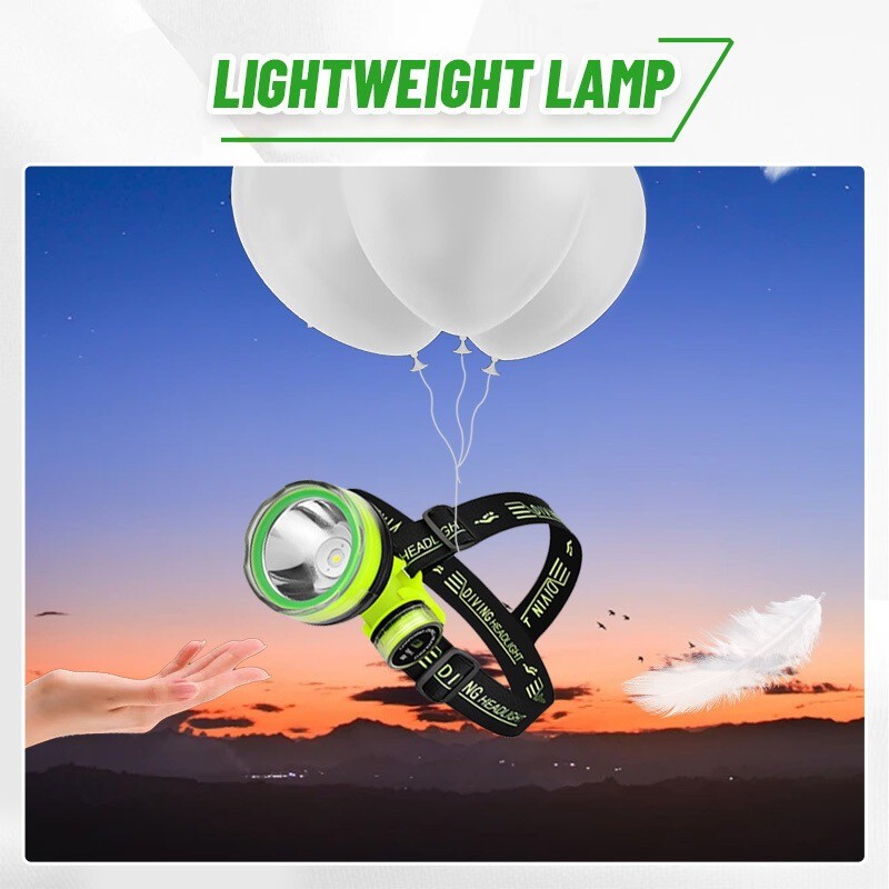 50000LM Diving Flashlight LED Waterproof Strong Head Light Underwater Headlamp