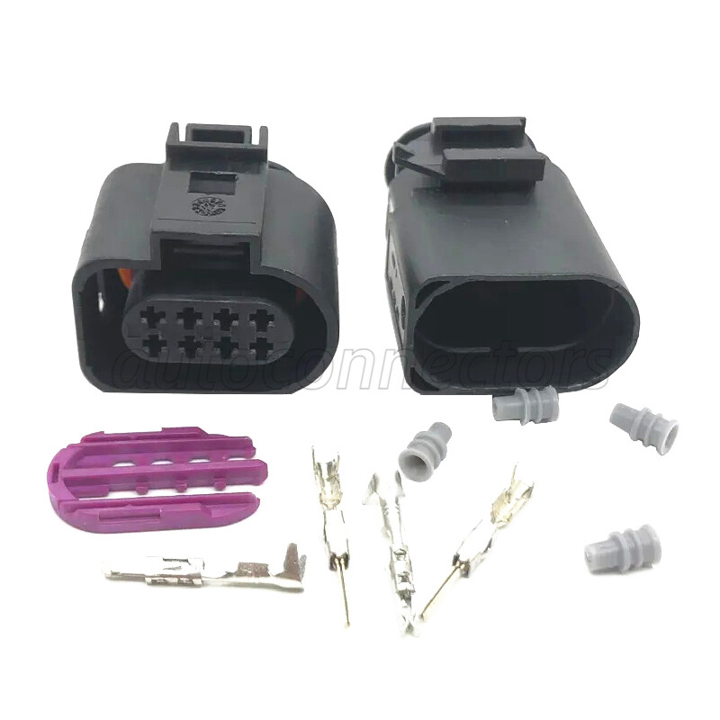 For VW Audi Seat Skoda 8 Pin Male Female Plug Connector Kit 1J0973714 1J0973814