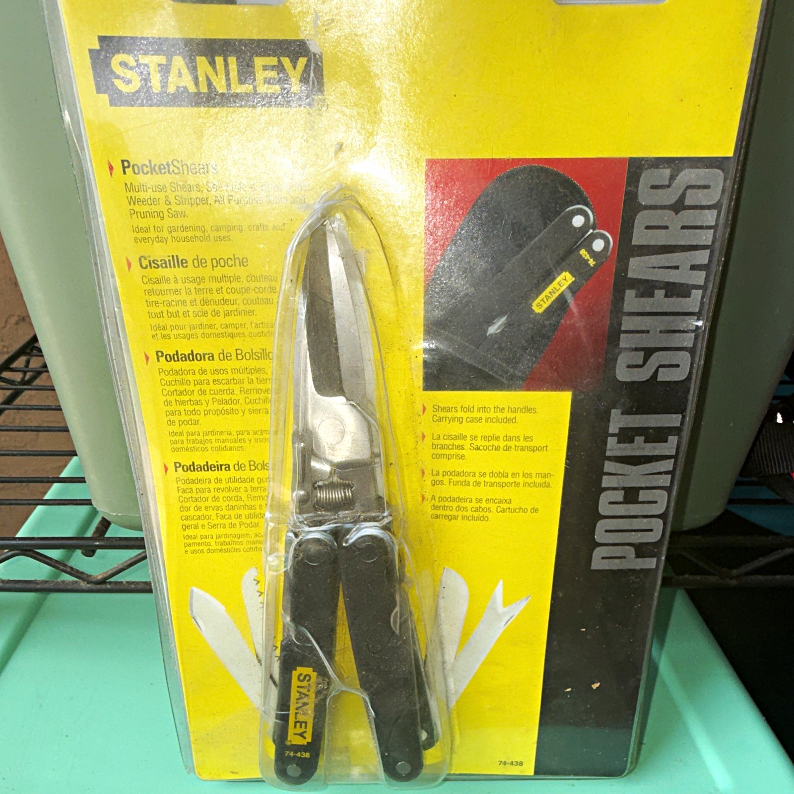 STANLEY PocketShears Pocket Shears Stainless Steel Blade Metal Handle 74-438