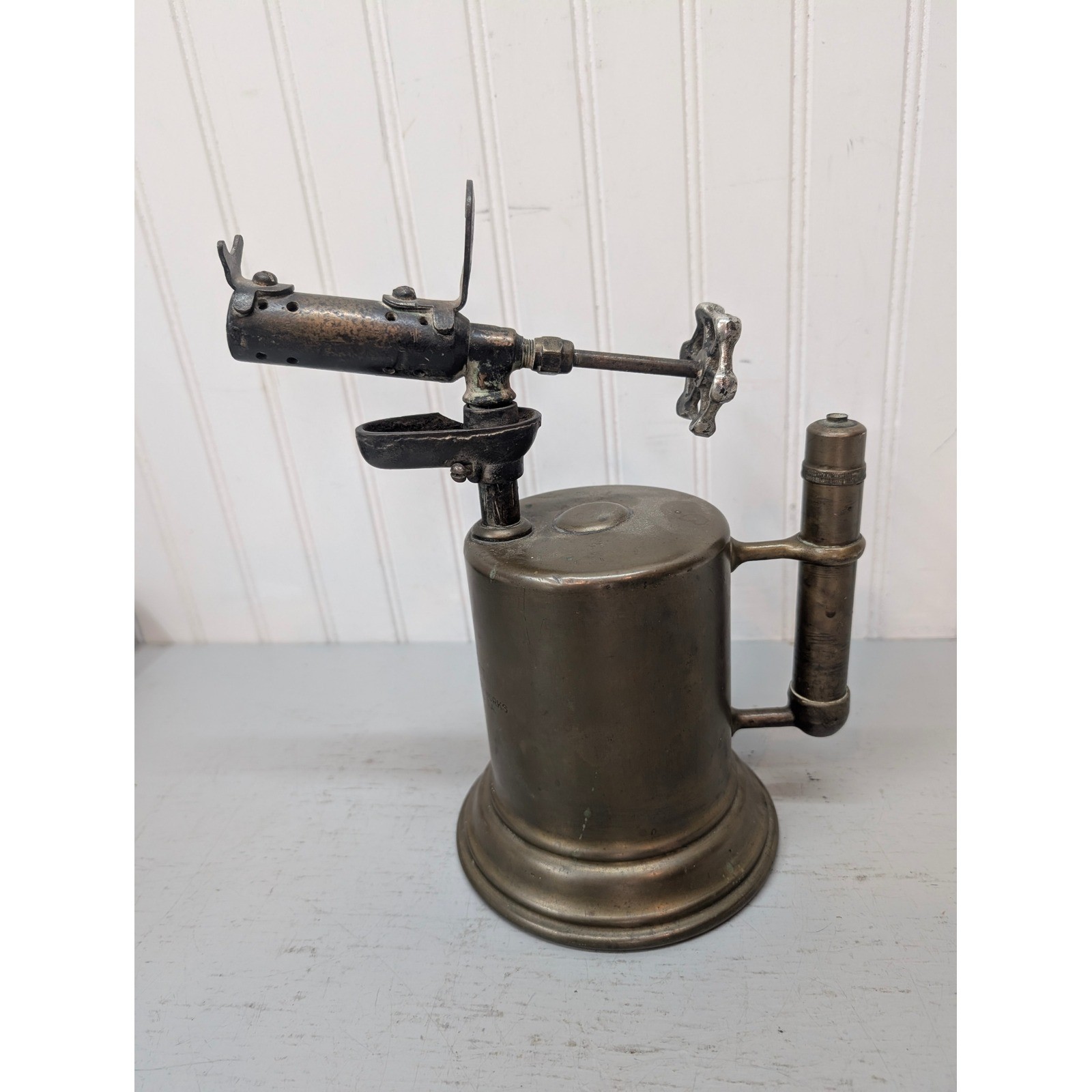 Turner Brass Works Blow Torch Sycamore Illinois Hot Blast Trademark Vintage 10"