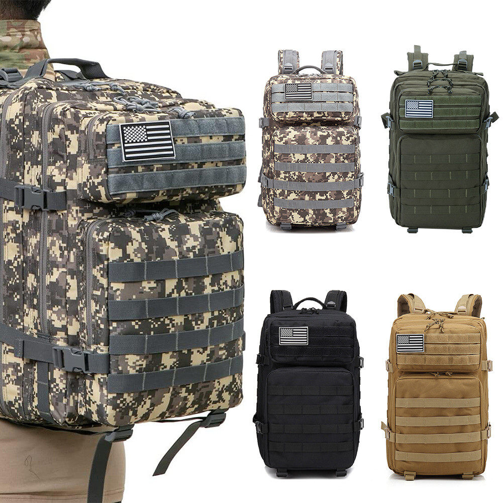 Outdoor Sports Tactical Backpack Large Molle Bag Assault Rucksack Pack Camping