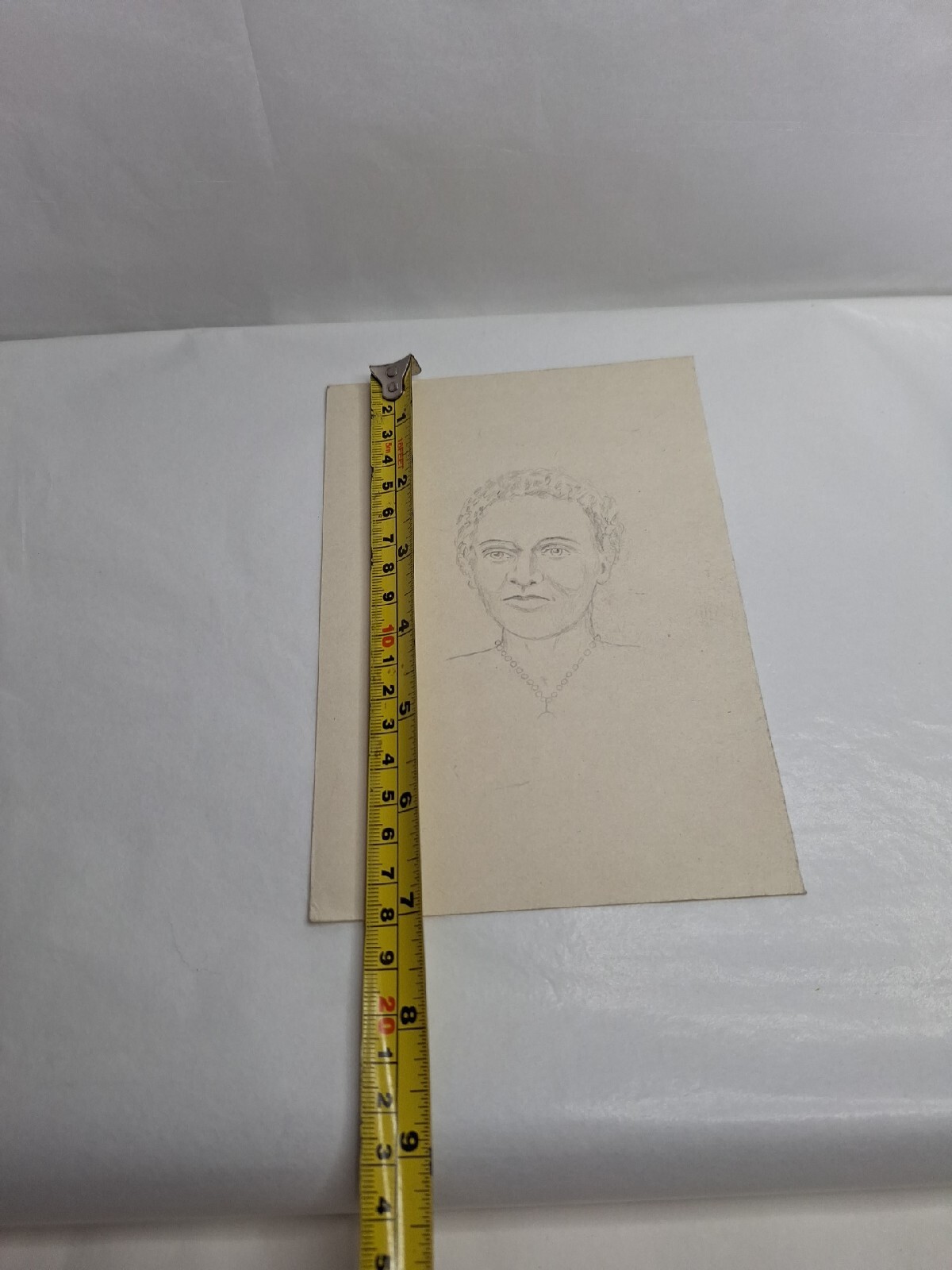 Vintage Pencil Sketch Of A Lady Art Work