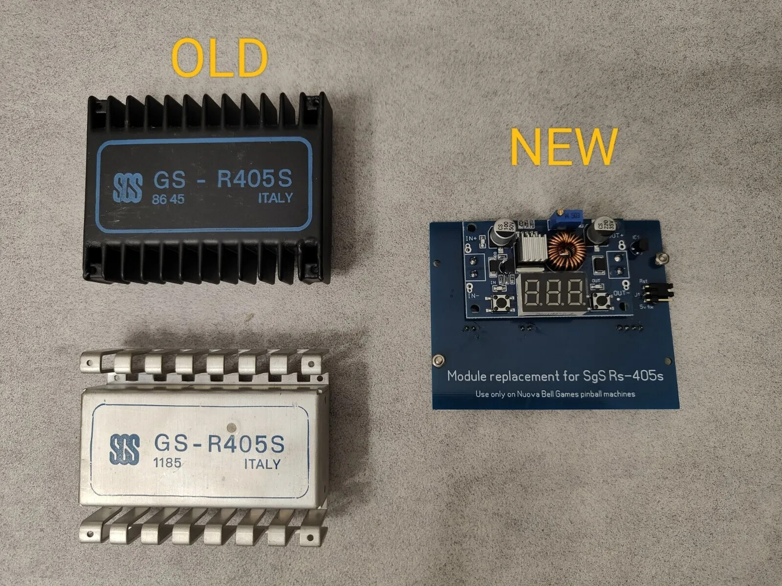 Replacement module for pinball machines R405s SGS / St