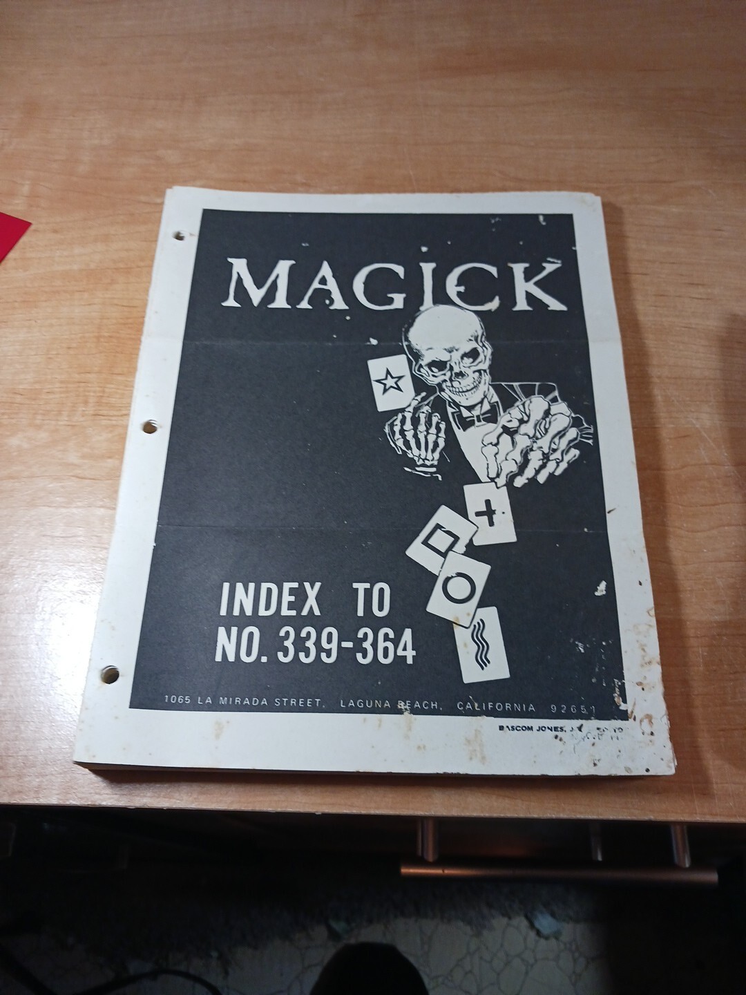 VINTAGE RARE MAGICK BASCOM JONES INDEX 339-364 ORIG. ISSUES  MENTALISM '84 '86