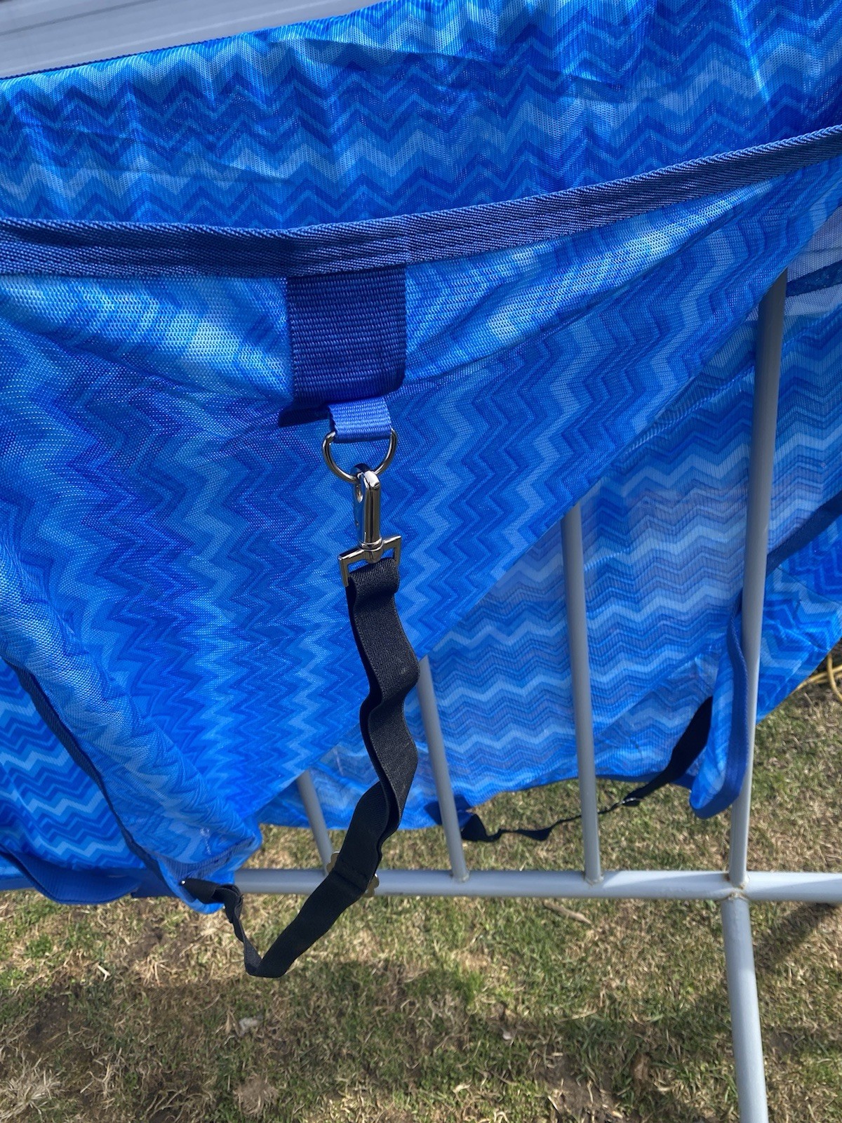 81" Tough 1 blue chevron mesh horse fly sheet