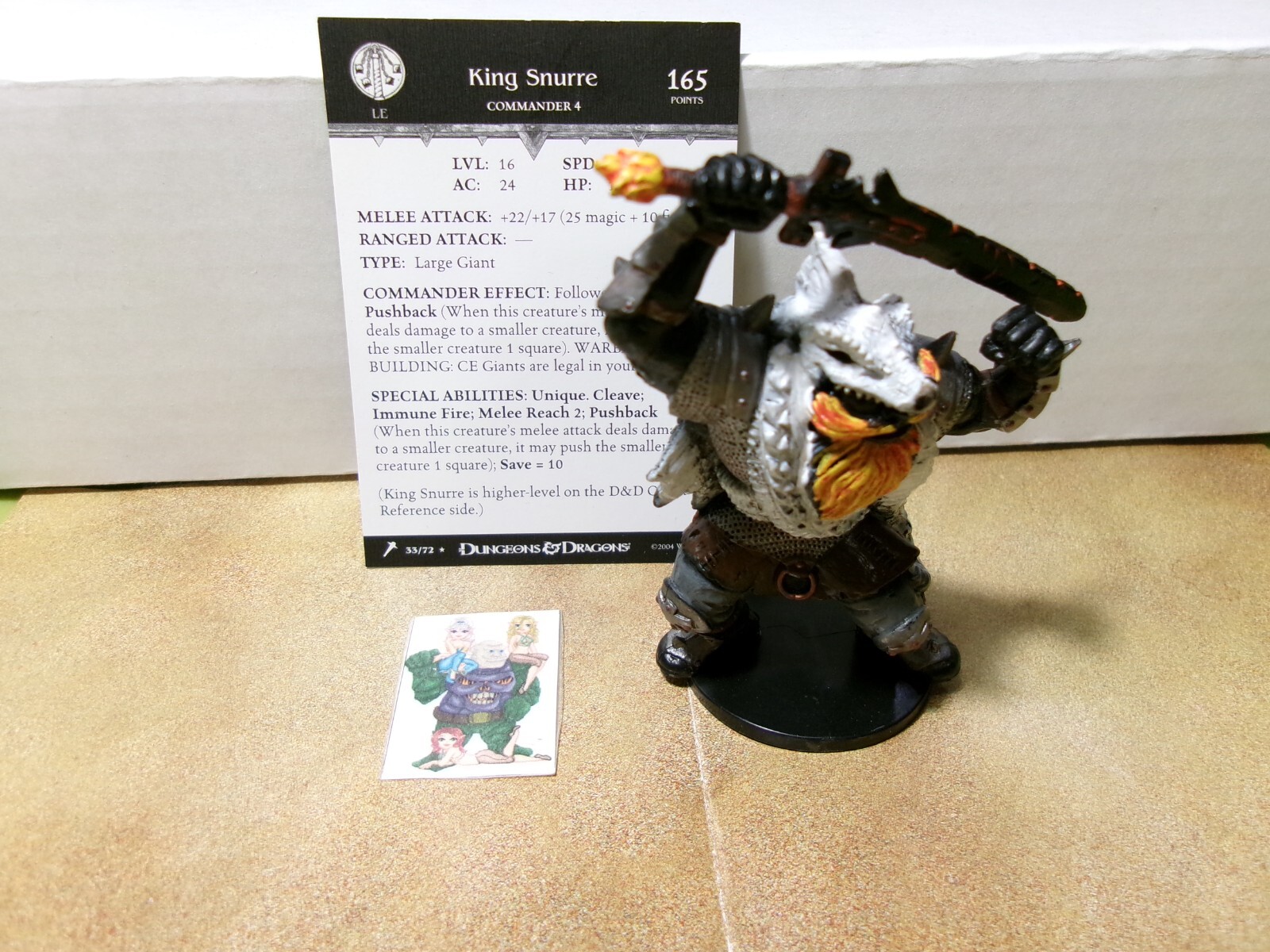 =Dungeons and Dragons D&D GIANTS OF LEGEND King Snurre 33/72 with card =