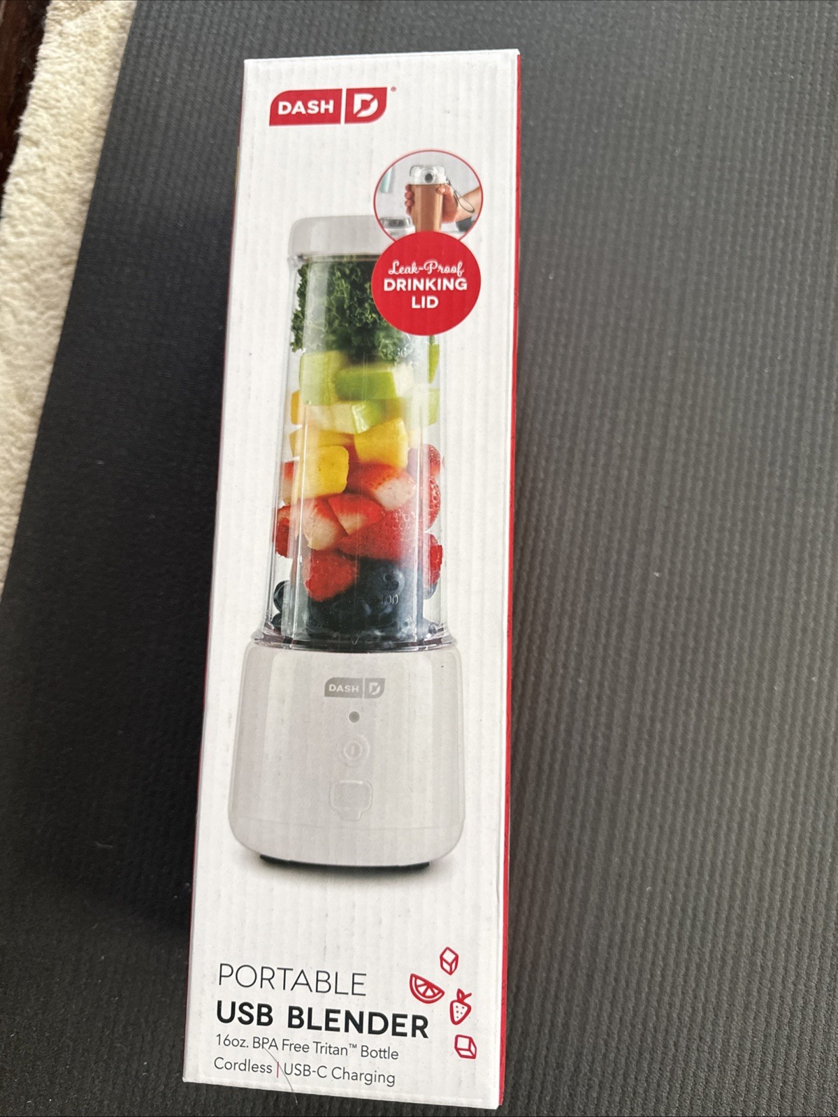 Dash 16oz Portable USB Blender White Nib