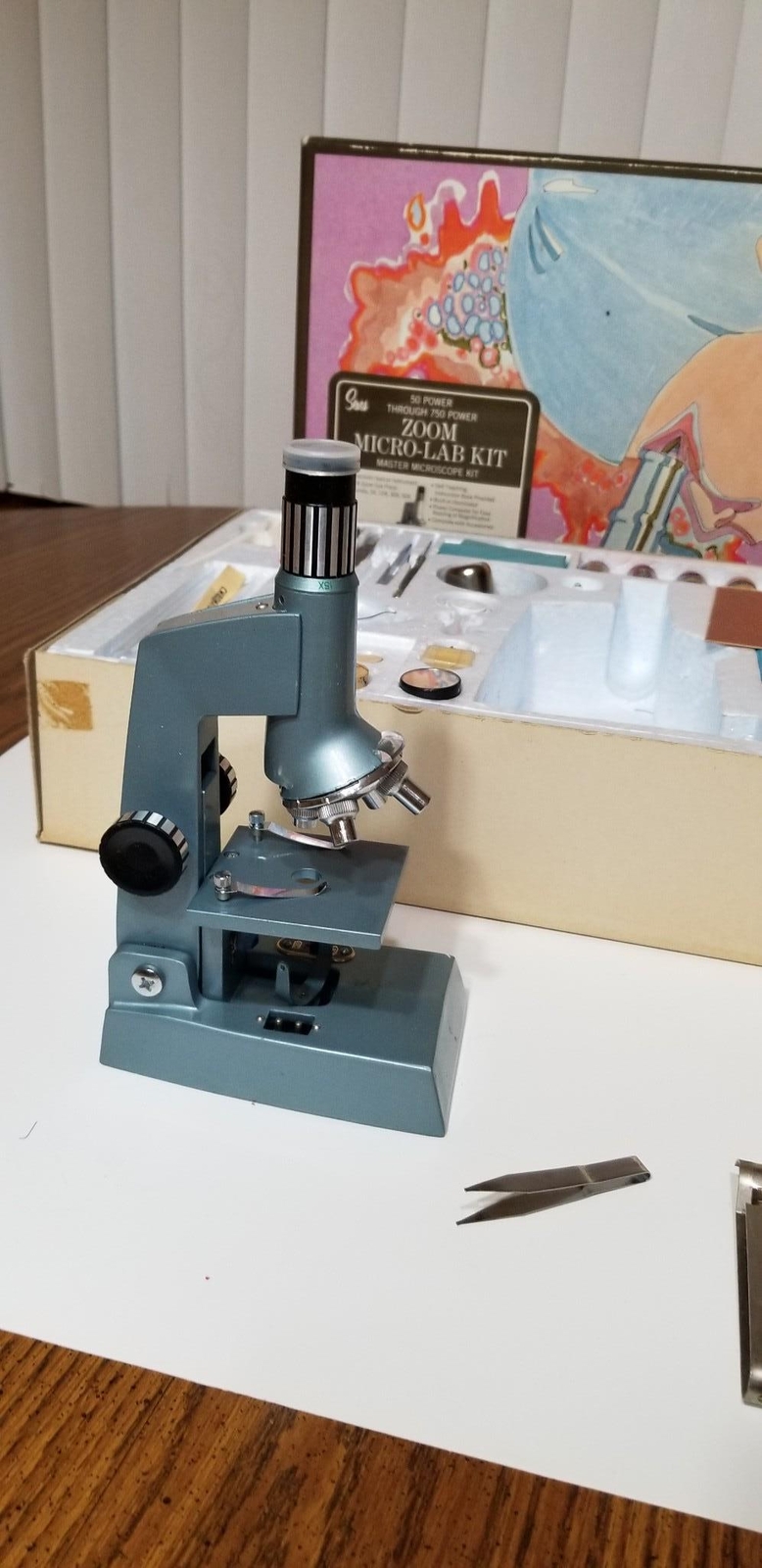 Vintage 1960s Sears Zoom Micro Lab Kit Master Microscope Set Boxed Very Nice X
