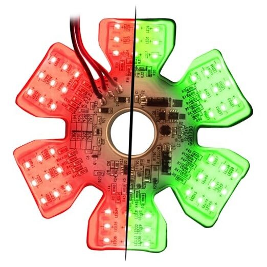 81795 Ultra Thin Air Cleaner Hex 54 Led Dual Color Light Red/Green