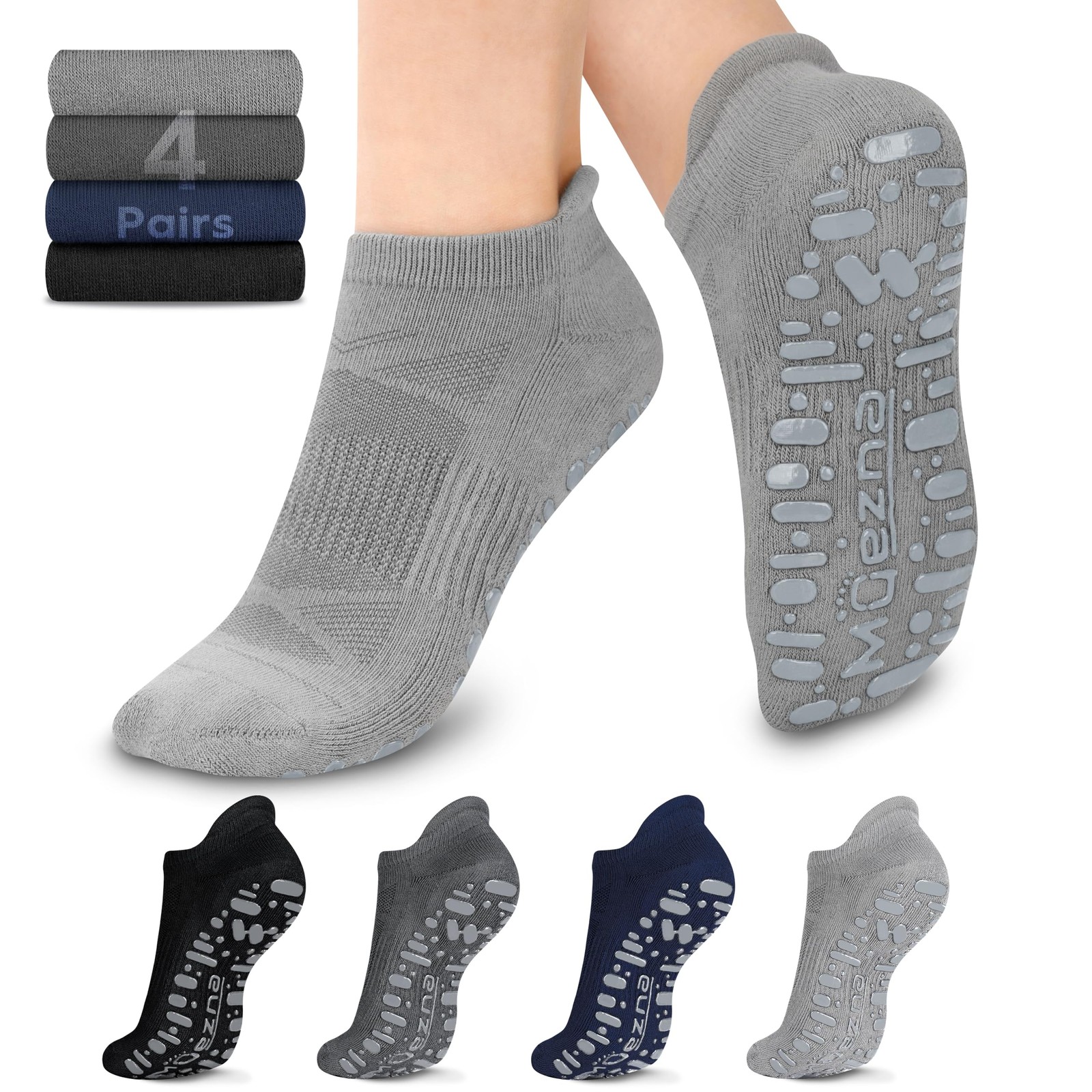 Muezna Non Slip Yoga Socks for Women, AntiSkid Pilates, Barre, Hospital Socks...