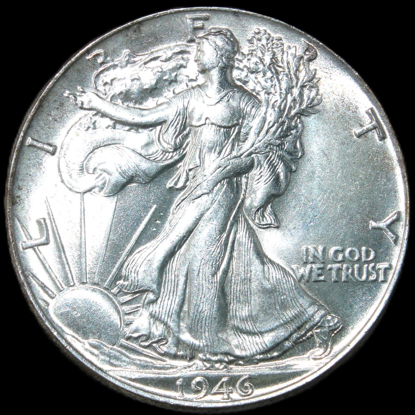 1946 50C Walking Liberty Half Dollar- CHOICE UNC / FREE SHIPPING-SMH516