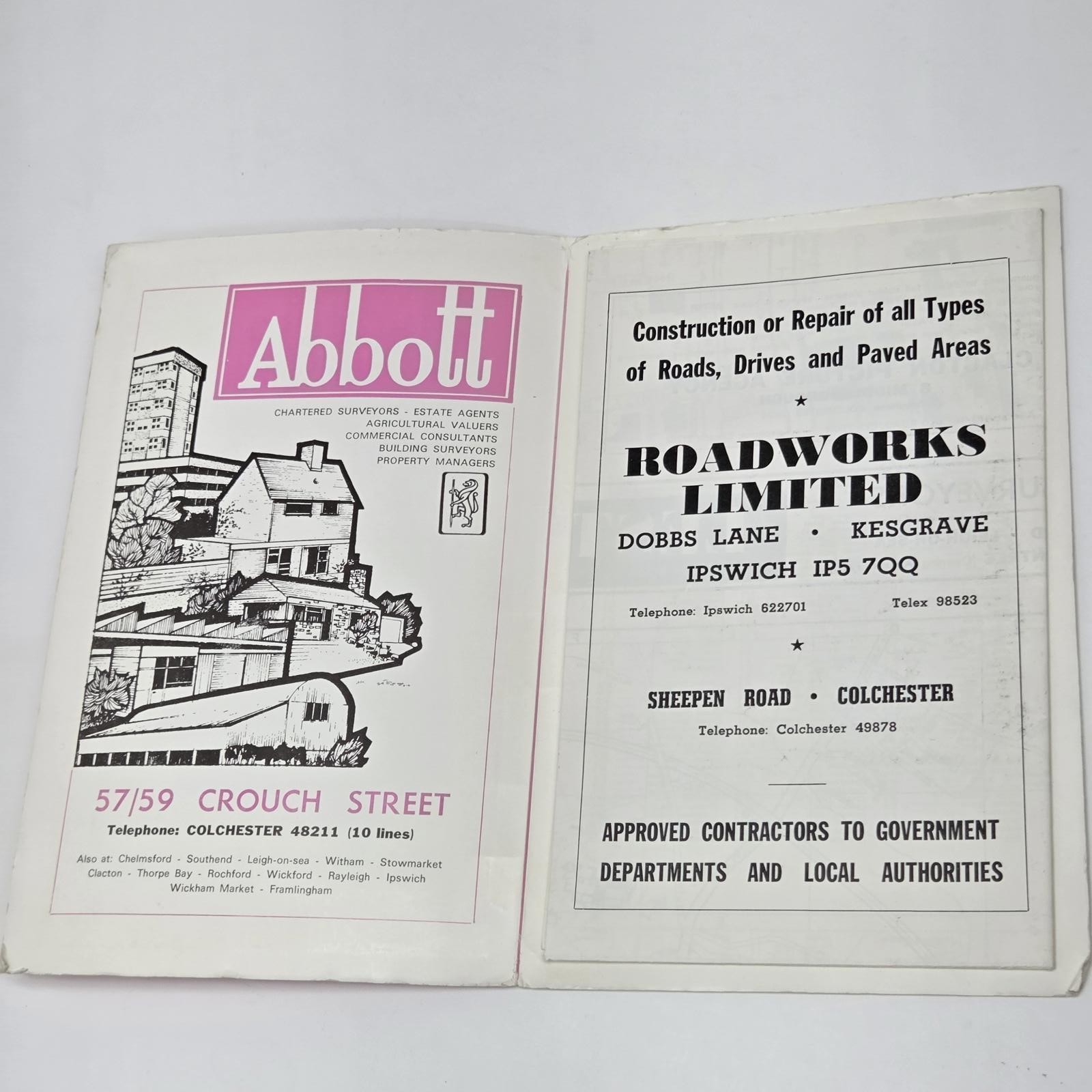 Colchester Street Plan with Index - Vintage Booklet
