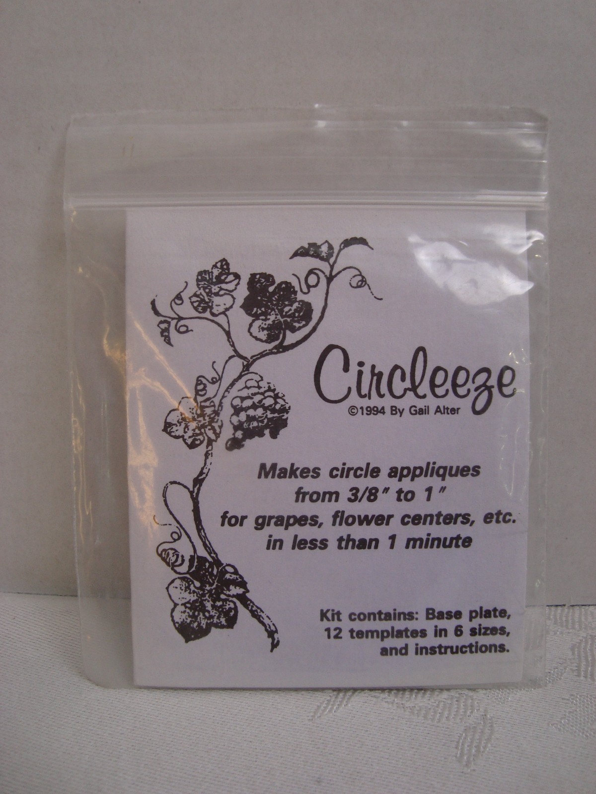 Circleeze Quilt Template by Gail Alter ~ READ DESCR ON SHIPPING TIME
