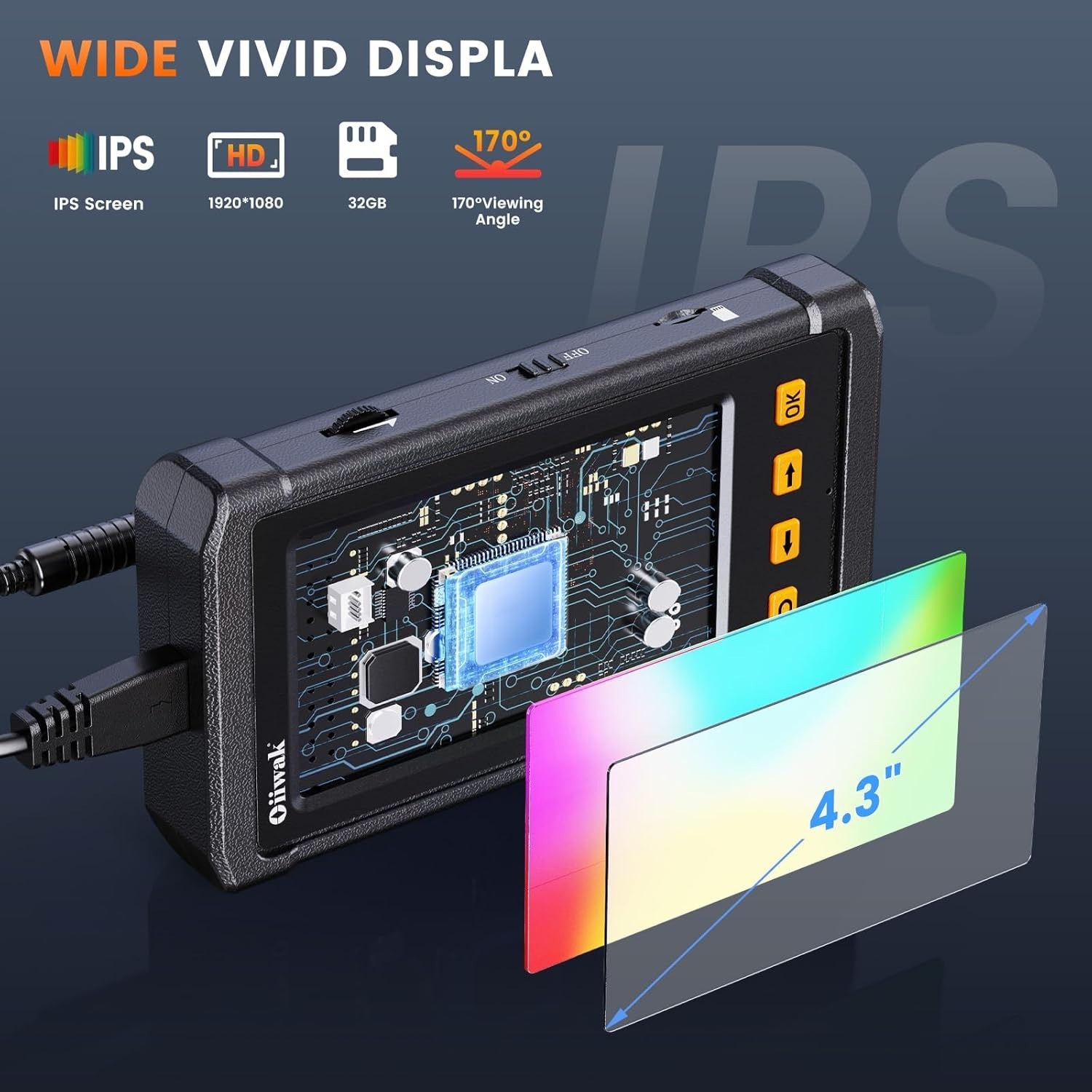50FT Endoscope Camera with Light, Snake Borescope Endoscope Inspection Camera...