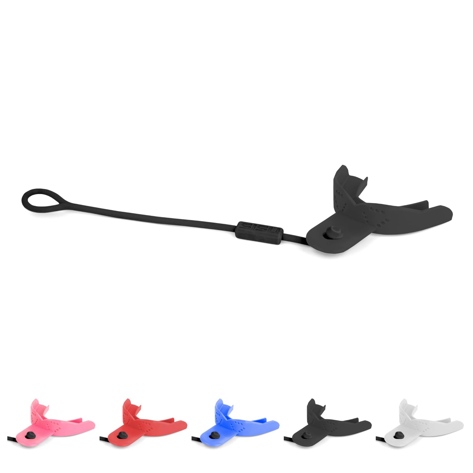 SISU Youth Charcoal Black Tether Mouthguard