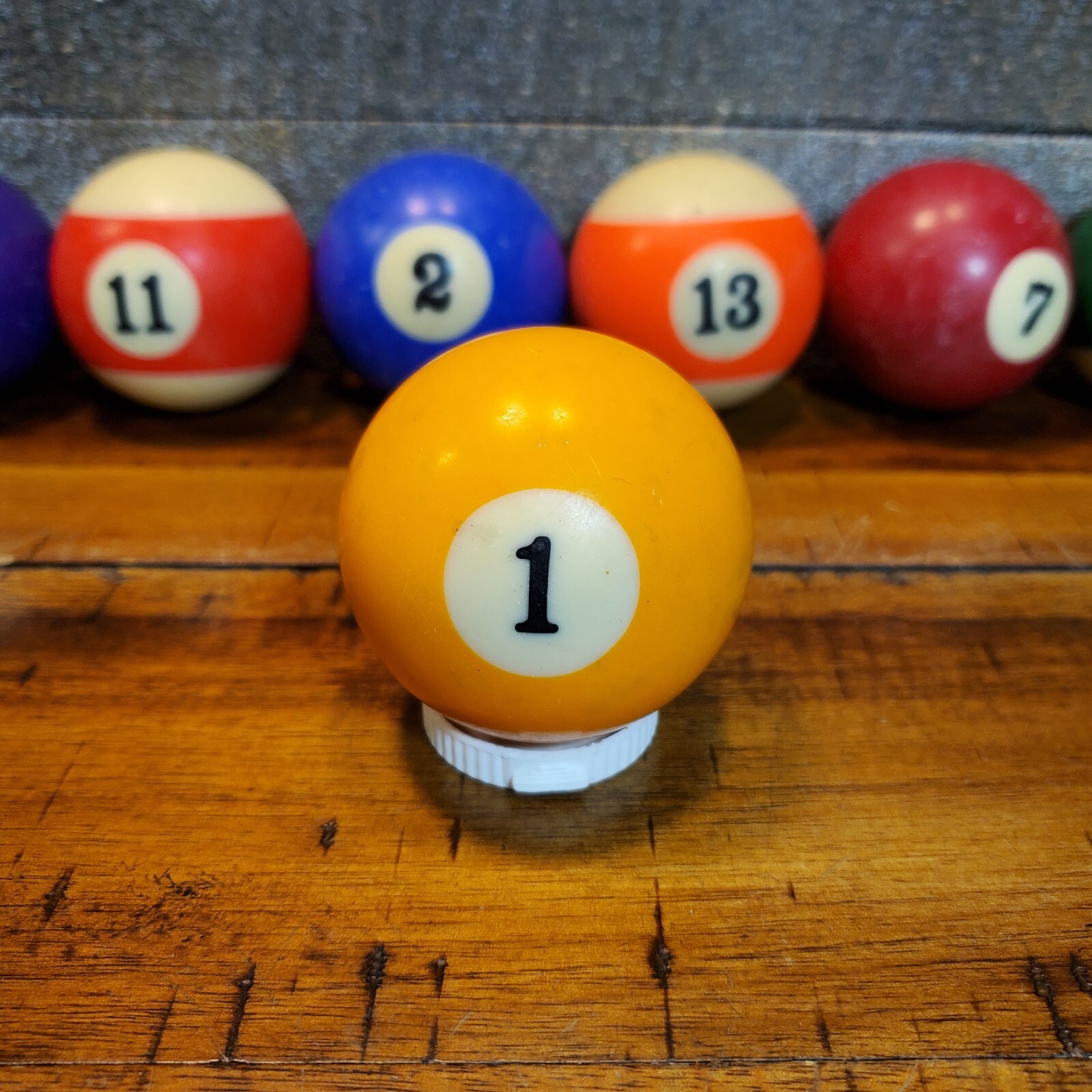 Vintage #1 yellow Single Individual Pool Ball Billiard Piece 2 1/4" Replace