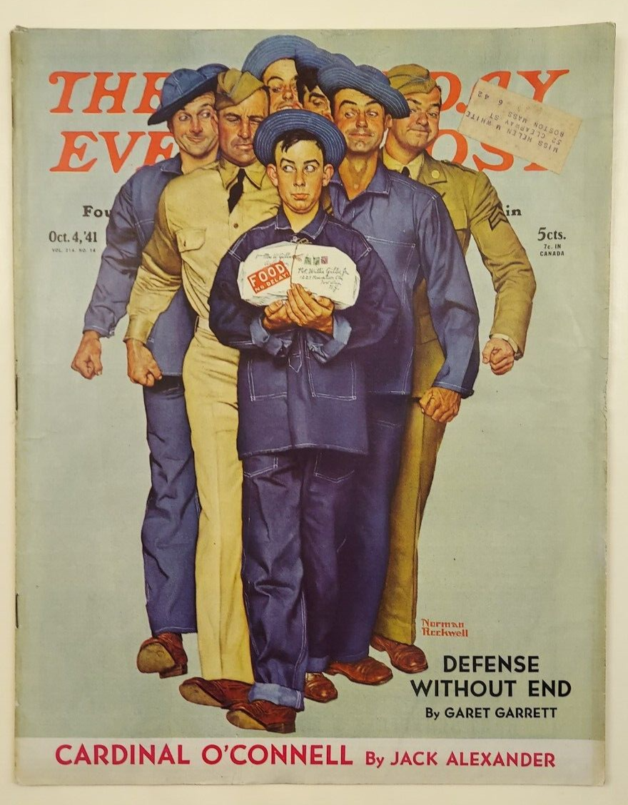 Orig Complete Saturday Evening Post Oct. 4, 1941 Willis Gillis Package From Home