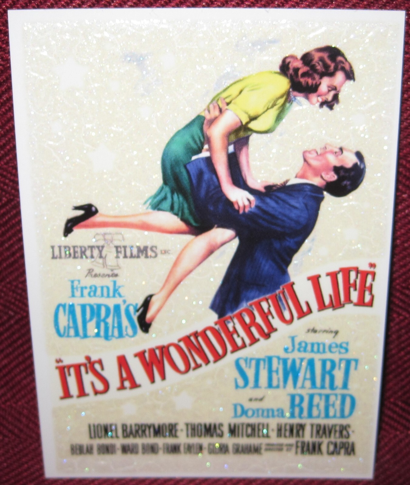2007 CLASSIC MOVIE POSTERS TRADING CARD #35 JAMES STEWART IT'S A WONDERFUL LIFE
