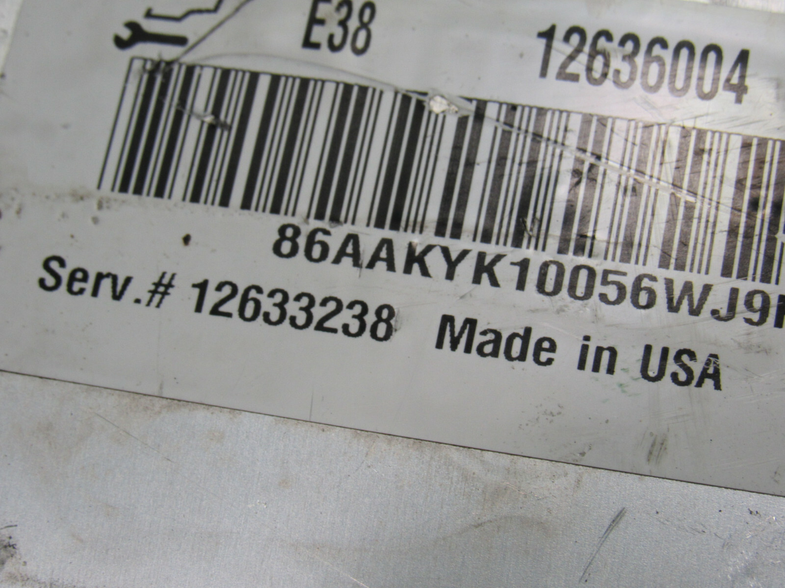12633238 E38 LS GEN 4 CHEVY GMC CADILLAC PCM ECM ECU ENGINE CONTROL COMPUTER