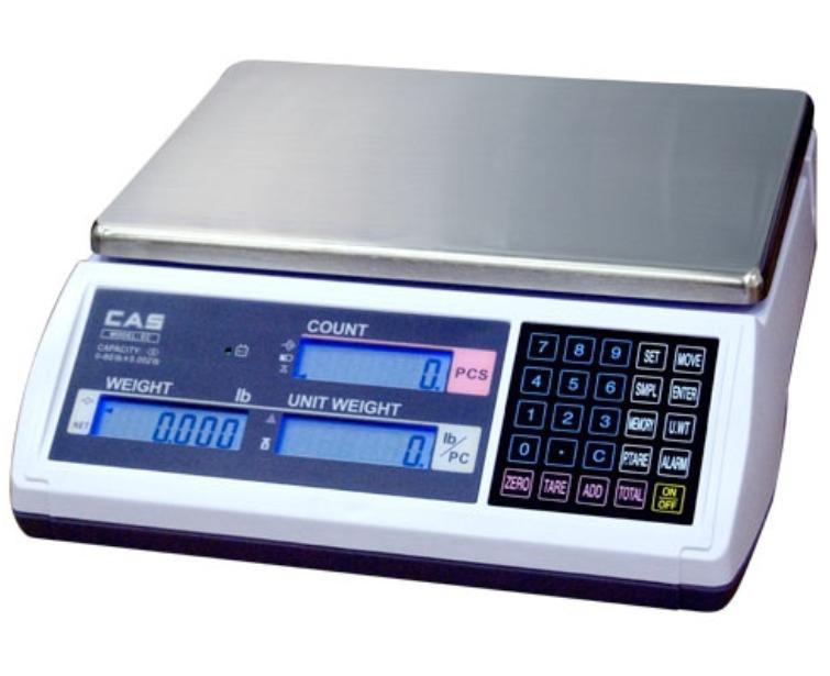 CAS EC Series Portable Bench Counting Scale 60 LBX0.002 LB,RS232