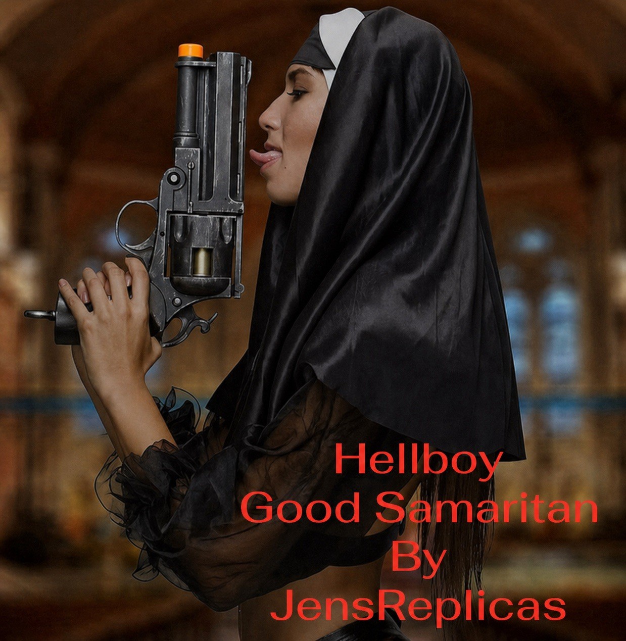 Oversized Hellboy Good Samaritan Set With Quick Loader, 12 Fake Bullets, Cosplay