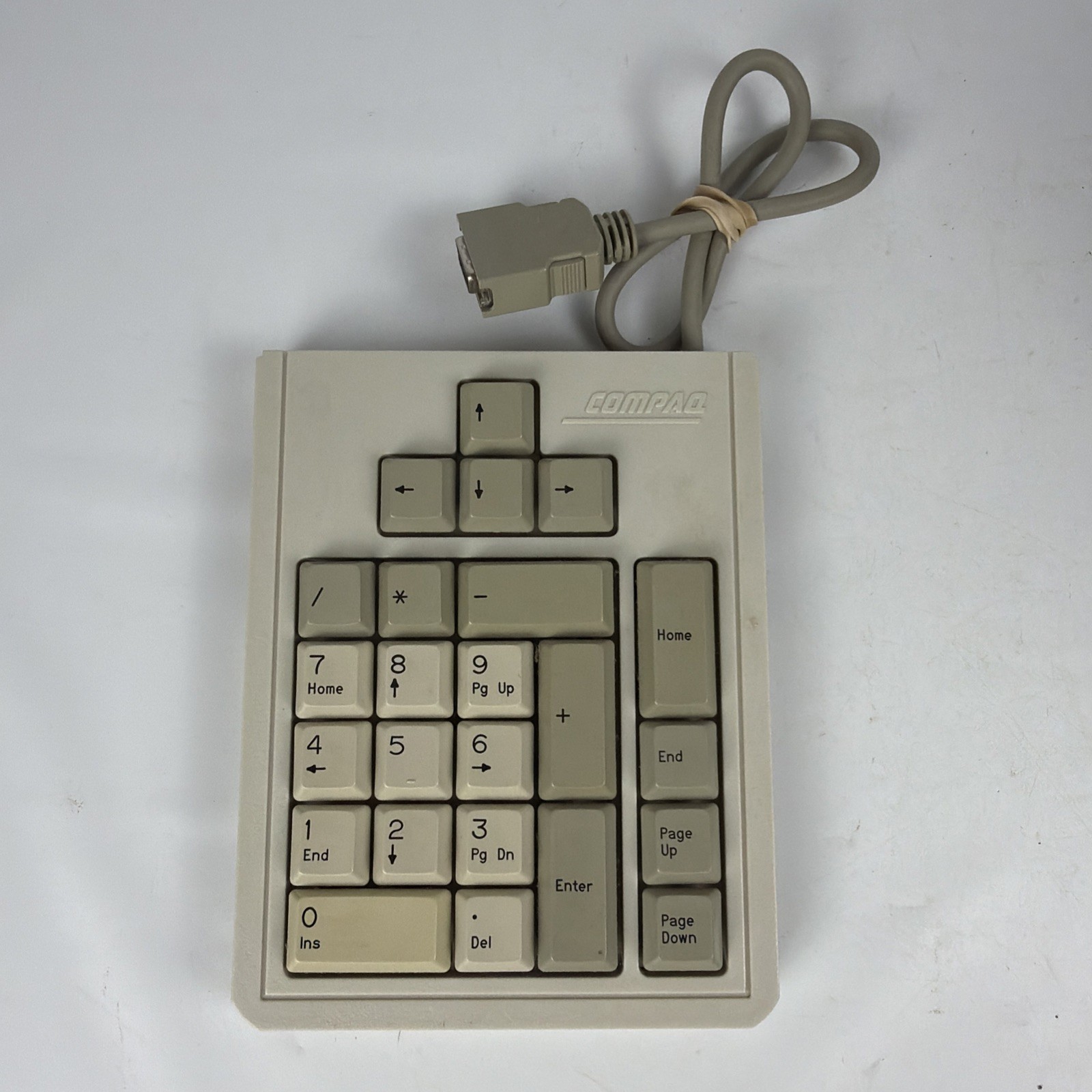 Vintage Compaq 2680NP Numeric Keypad Serial DB9 External Keypad Untested Beige