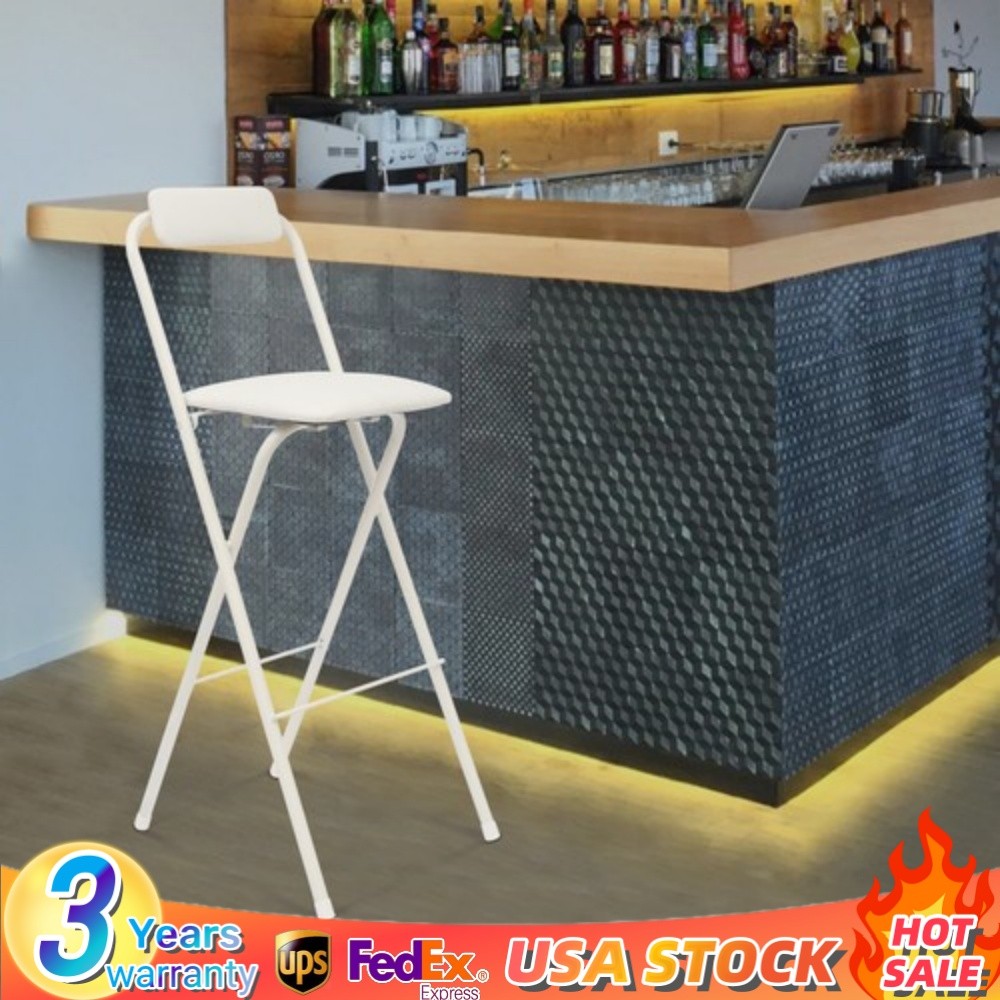 New Foldable Bar Chair Tall Folding Chair Portable Folding Stool Max Load 125kg