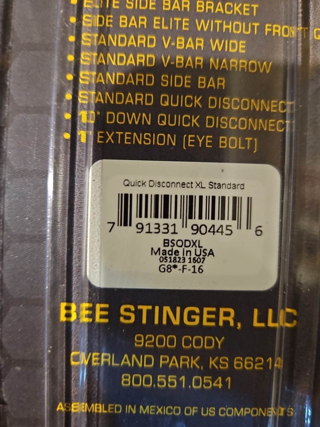 B-Stinger Quick Disconnect Compound Bow Hunting Stabilizer BSQDXL