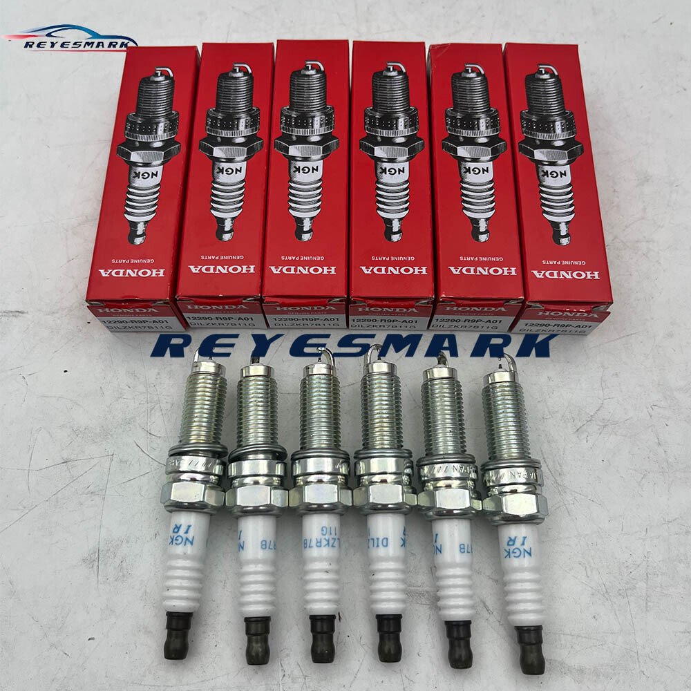 6PCS 12290-R9P-A01 Spark Plugs For NGK 95350 HONDA MDX TLX RLX DILZKR7B11G NEW