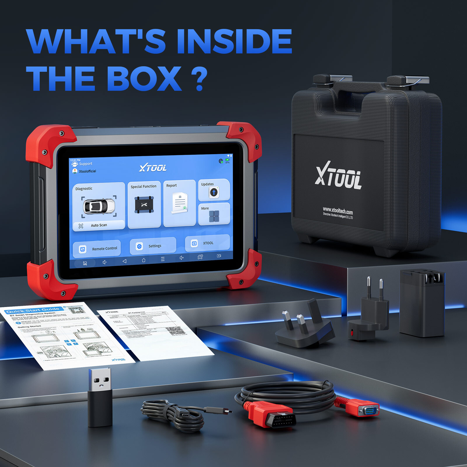 XTOOL D7 V2.0 Bidirectional OBD2 Scanner Full System Diagnostic Tool 36+ Reset