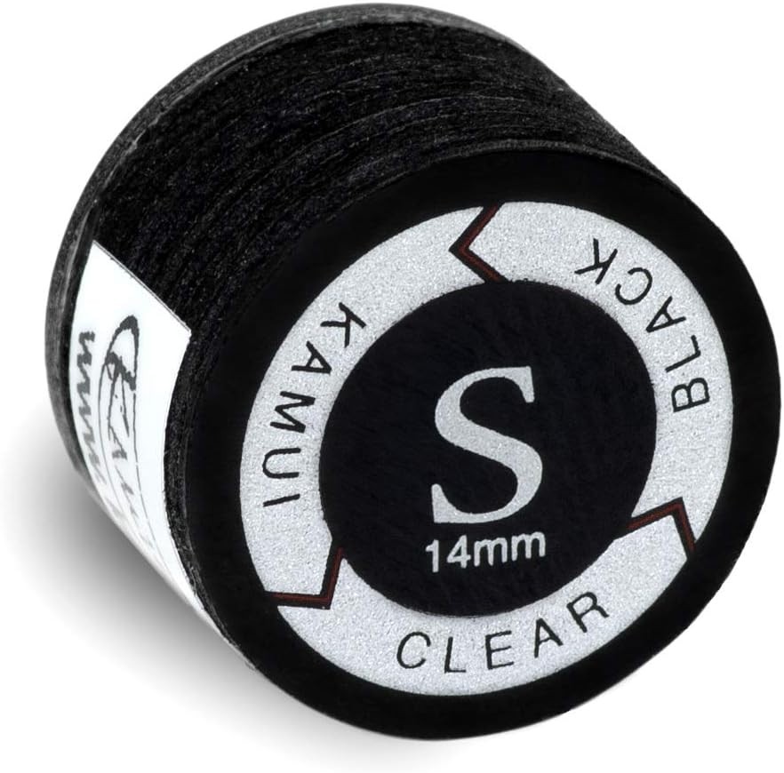High Performance 14mm Black Laminated Cue Tip - Easy Installation & Playability