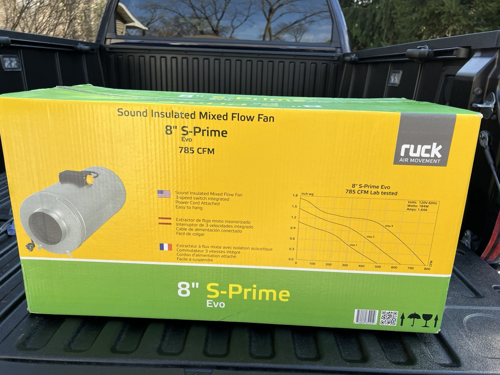 Ruck 8" S-Prime EVO Inline Fan - New in Box