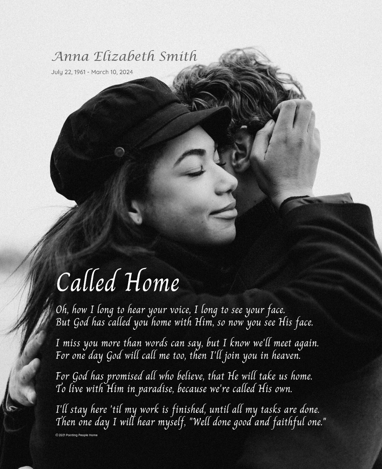 Personalized Memorial Blanket With Poem. Soft Lightweight Fleece 50" x 60"