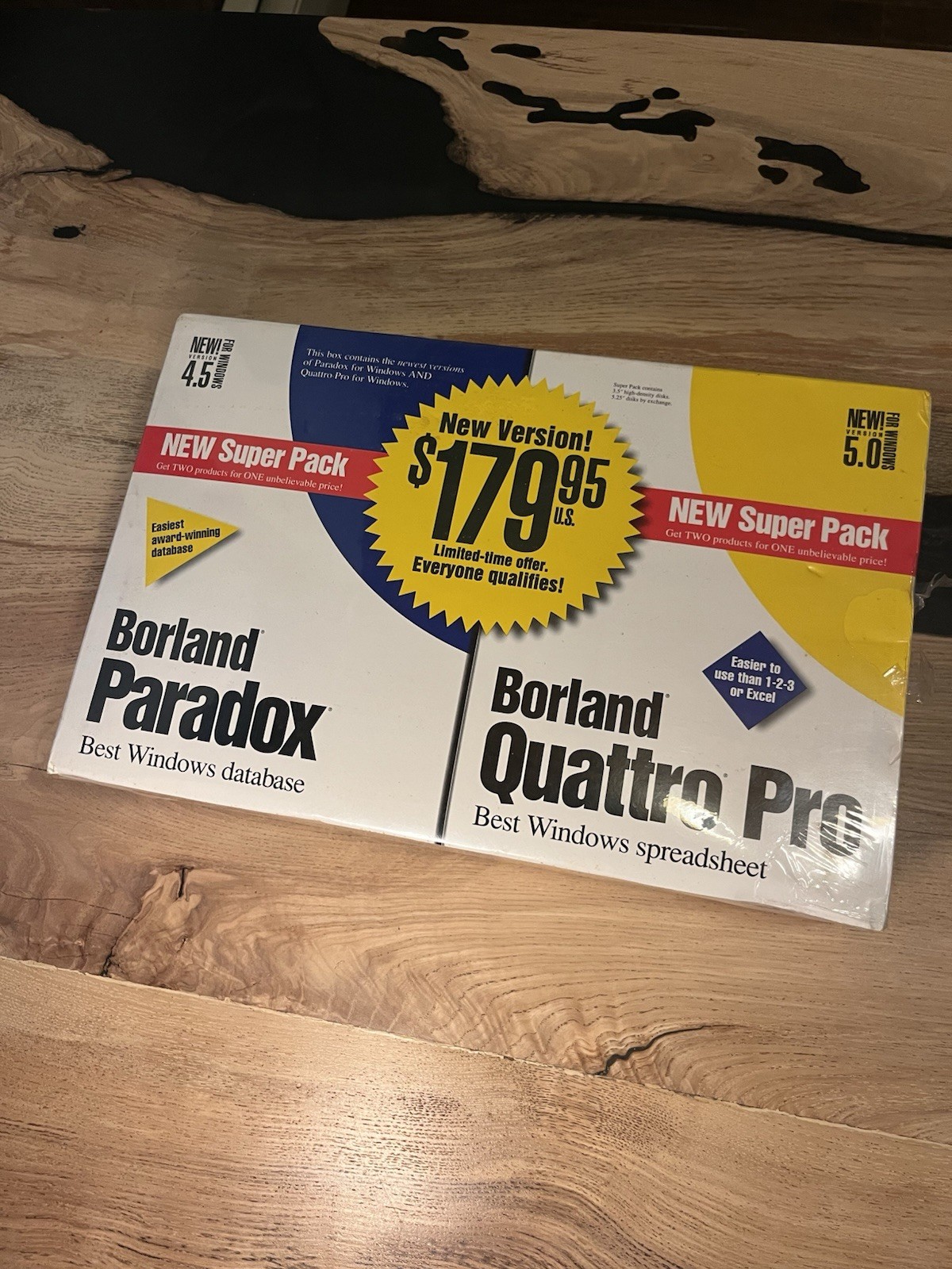 Vintage Borland Paradox 4.5 & Quattro Pro 5.0 Super Pack Sealed Windows