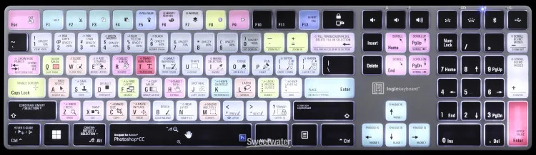LogicKeyboard Titan Wireless Backlit Keyboard for Adobe Photoshop - Windows