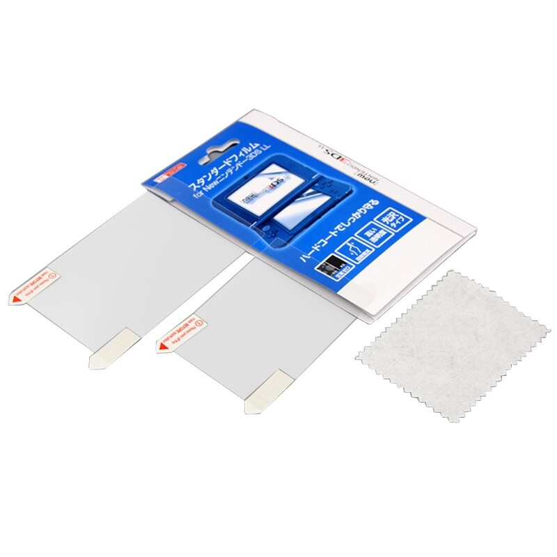 LCD Screen Protective Film Top Bottom Protector Skin Cover for New 3DS XL/LL