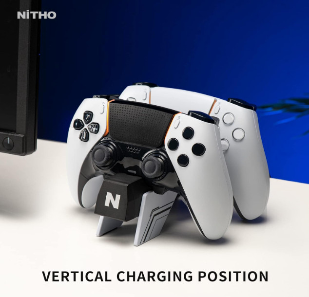 Nitho PS5 Vertical Controller Dual Fast Charging Station for PlayStation5 NEW OB