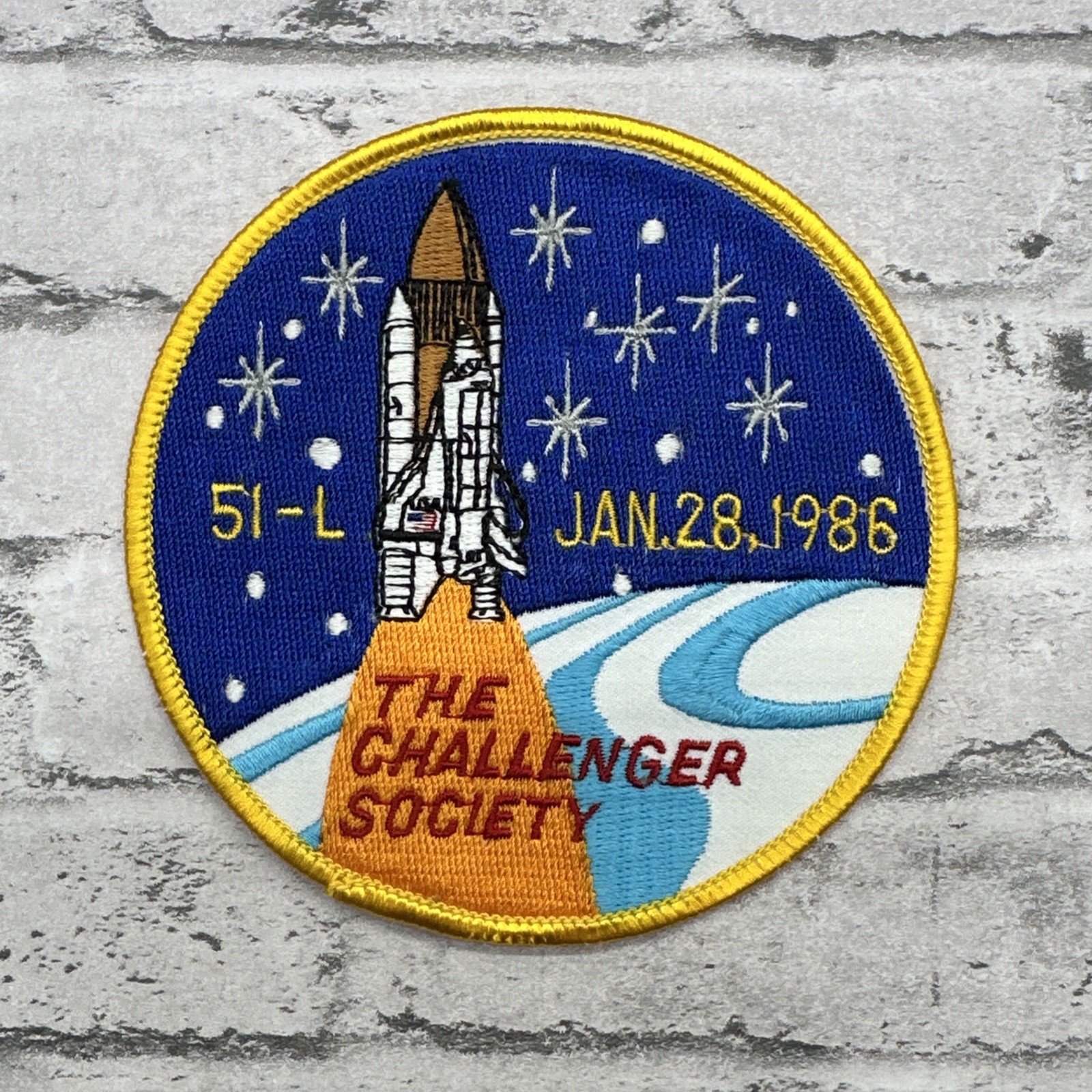 NASA STS-51L 1986 Space Shuttle Challenger SOCIETY Commemorative Patch 4X3"