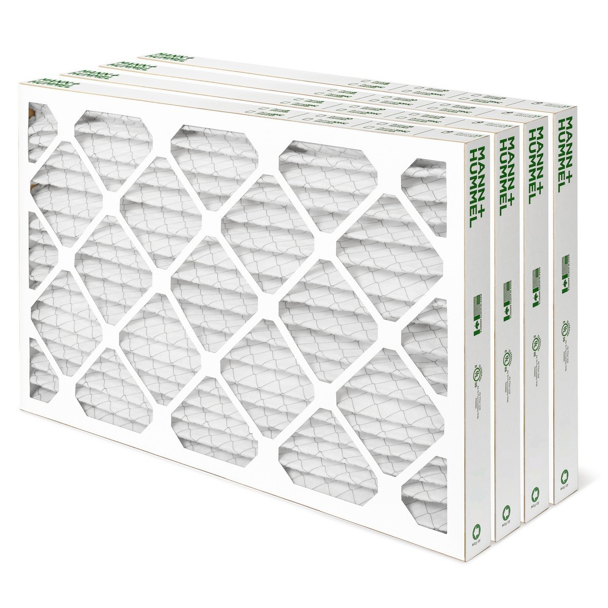 16x20x2 MERV 8 Pleated AC Furnace Air Filters. 4 Pack