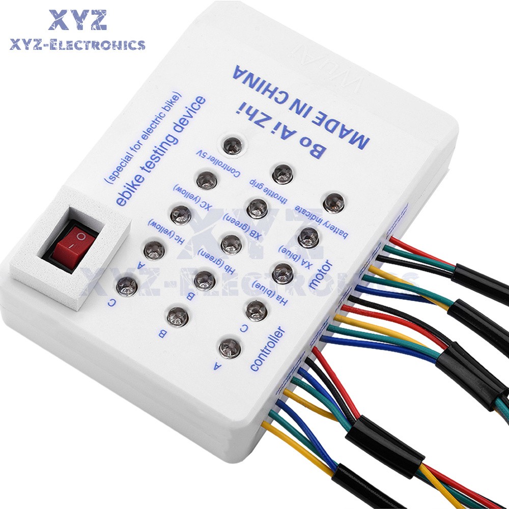 24-72V Ebike Brushless Motor Controller Tester Electric Hall Tester Detector