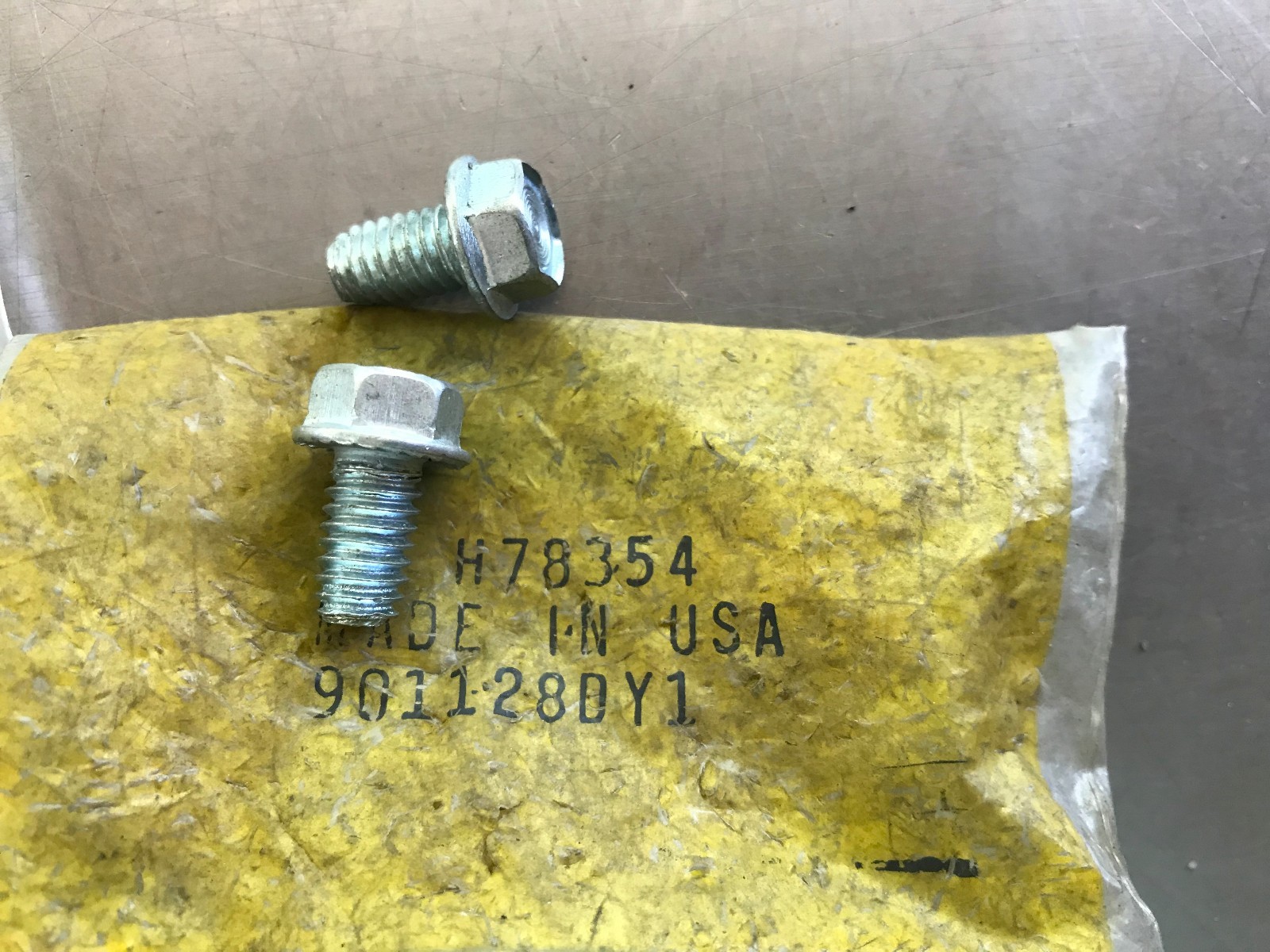 H78354  GENUINE John Deere SCREW BOLT   QTY of TWO    Replaces AR44254 & AR21859