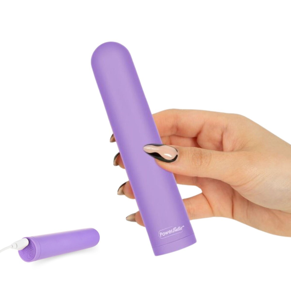 Rechargeable 5" Purple Bullet Vibrator Female G-spot Massager Sex Toys for Women