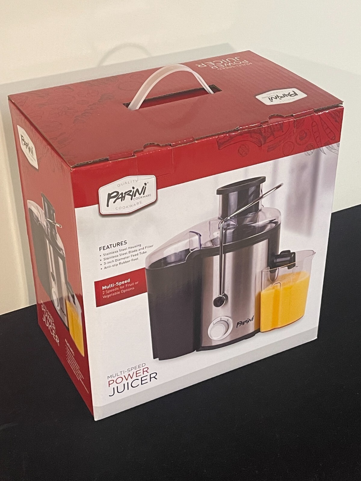Parini Cookware Multi-Speed Power Juicer Stainless Steel New in Box!  NICE!