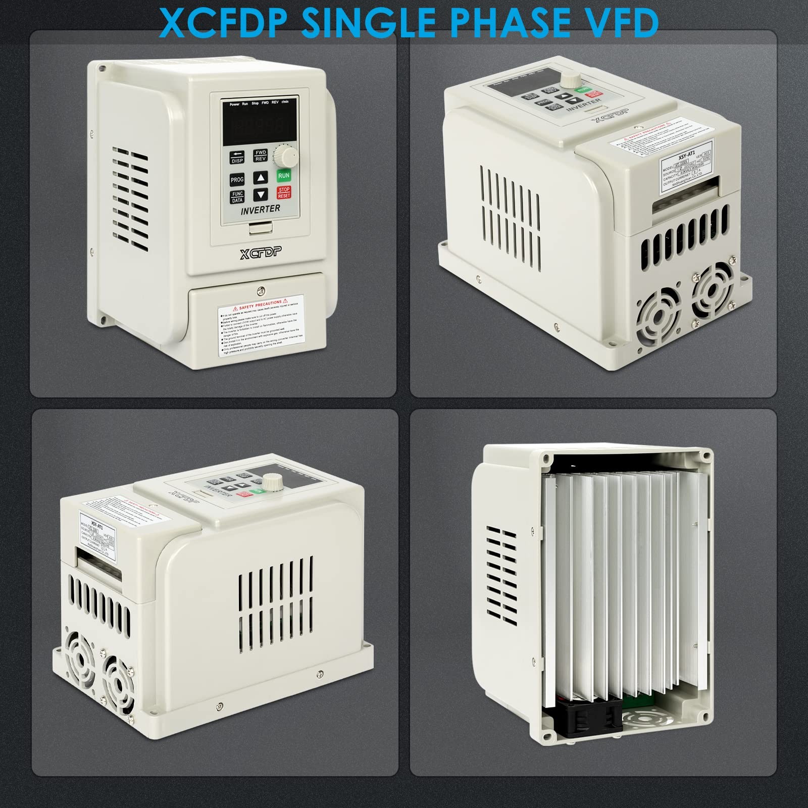 XCFDP AC 220V/1.5kw 2HP Variable Frequency Drive,8A VFD Inverter Single Phase...
