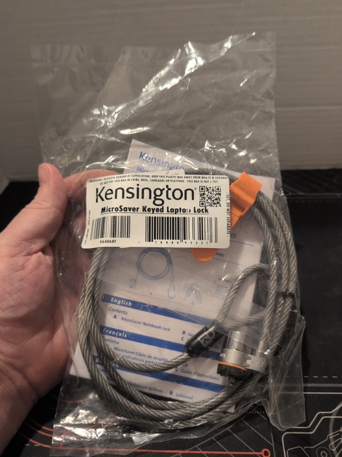 Kensington Microsaver Keyed Laptop Lock New sealed 085896640684