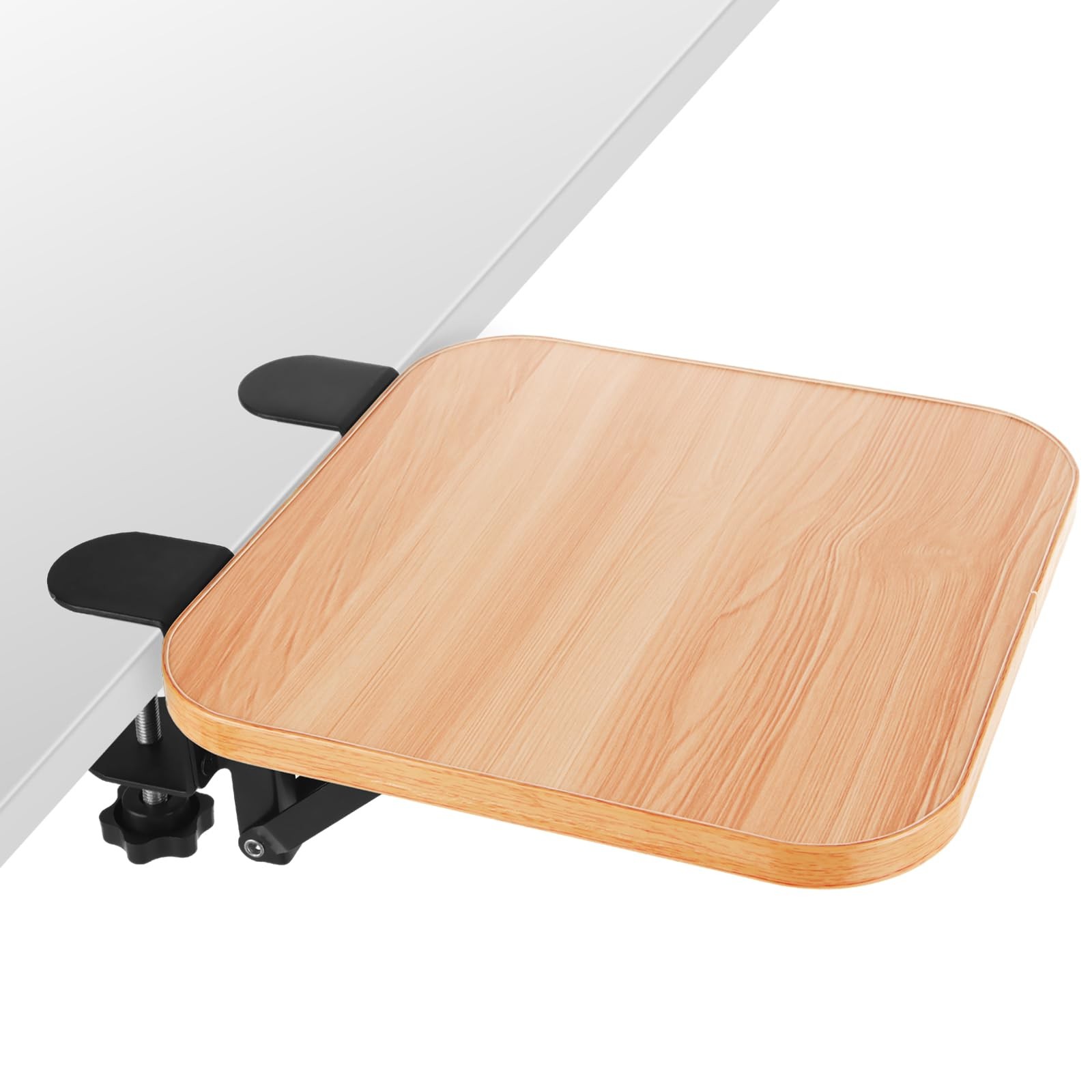 DAJAVE Ergonomics Desk Extender Tray, 9.4x9.1Inch Clamp On Shelf,...