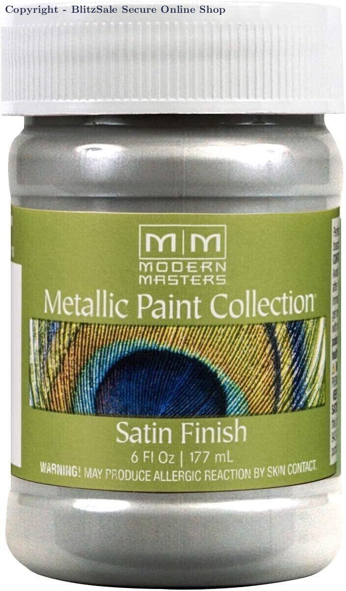 6 Pack Modern Masters ME150-06 Metallic Silver, 6-Ounce