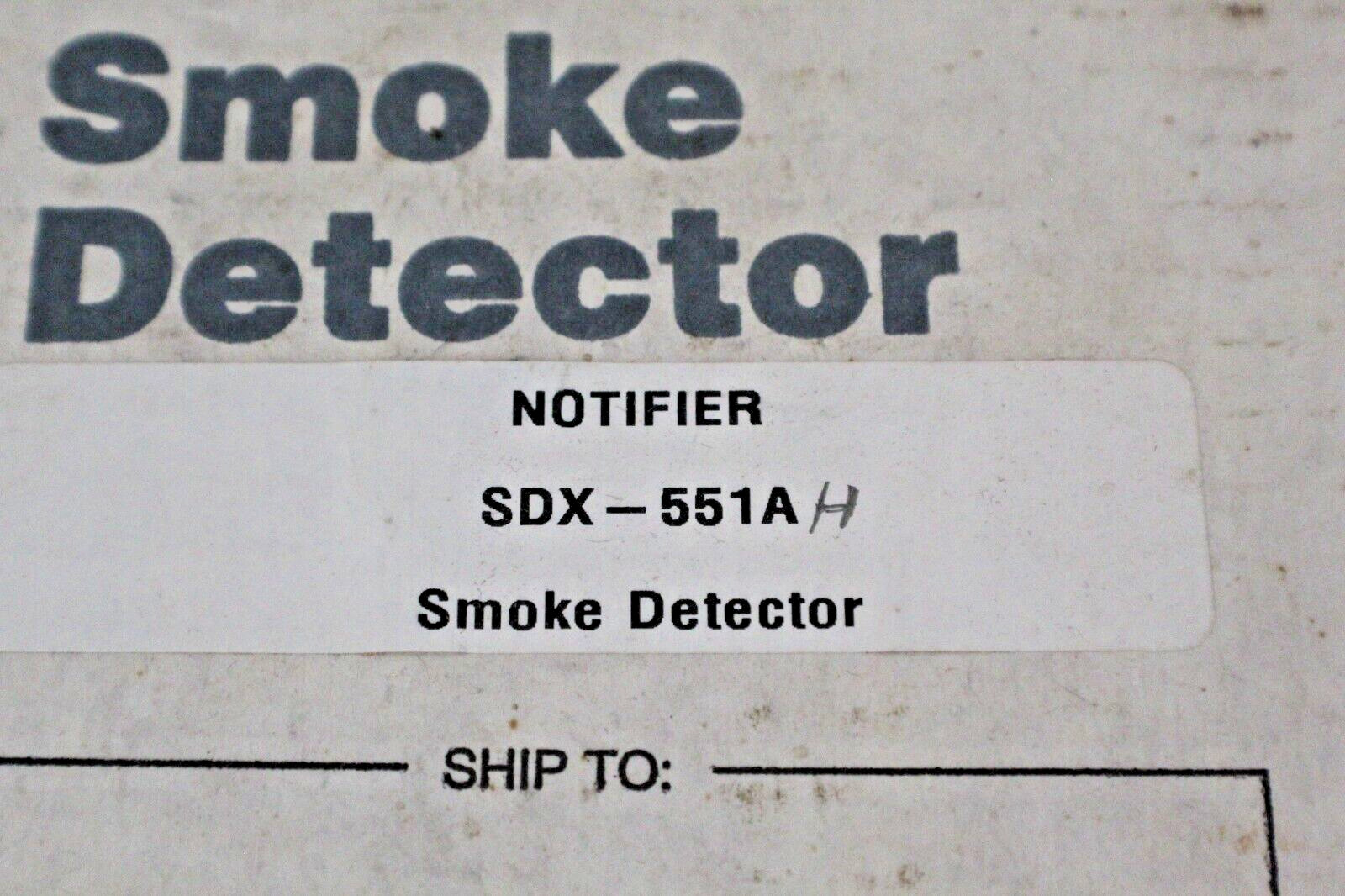 NOTIFIER SDX-551A PHOTOELECTRIC SMOKE DETECTOR