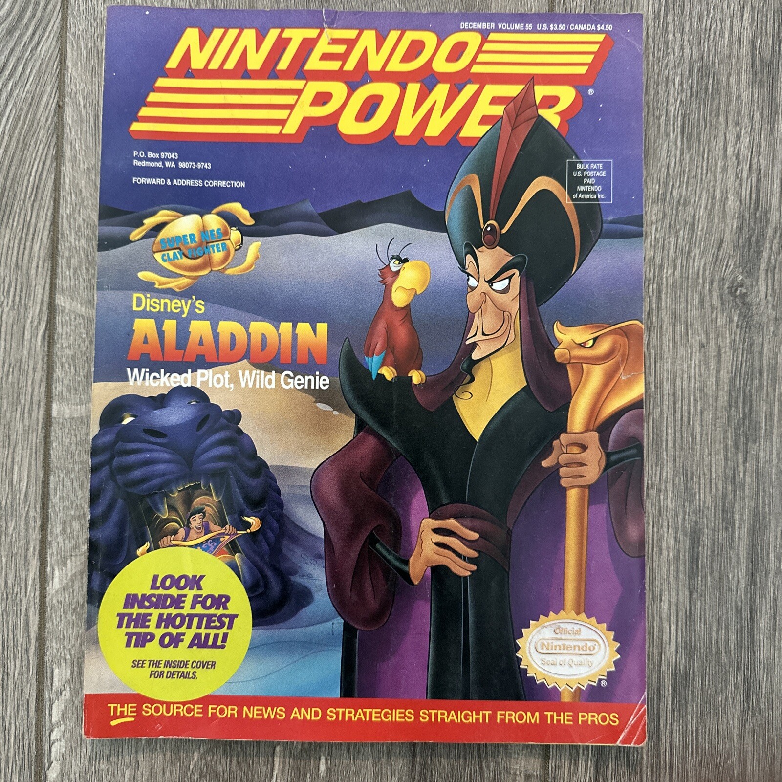 Nintendo Power Vol 55 Aladdin W/Poster, Mega Man, Super Scope